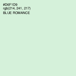 #D6F1D9 - Blue Romance Color Image